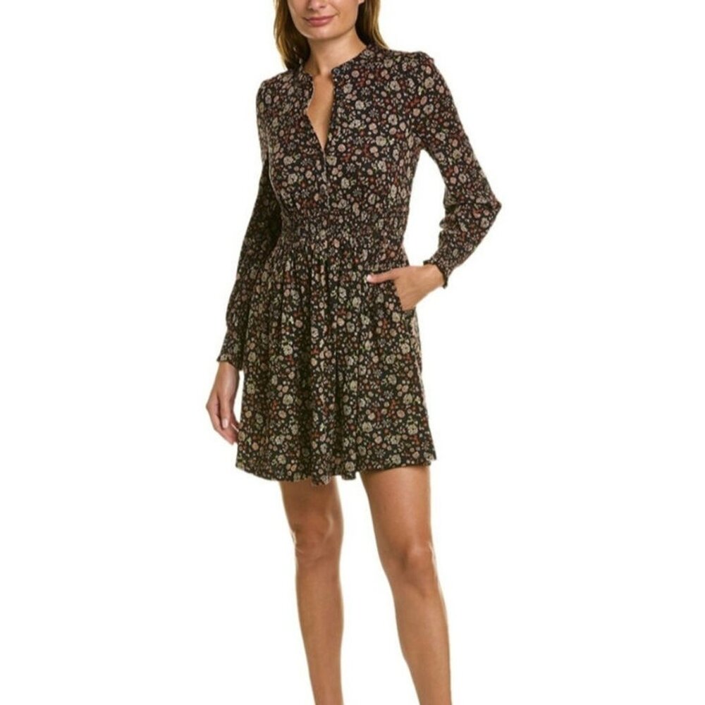 Boden‎ Black Floral jersey mini Dress 4